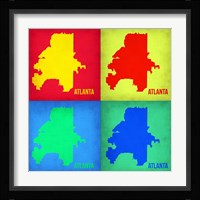 Atlanta Pop Art Map 1 Fine Art Print