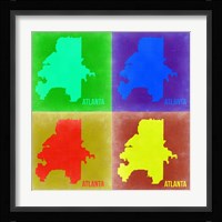 Atlanta Pop Art Map 2 Fine Art Print