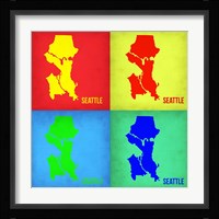Seattle Pop Art Map 1 Fine Art Print