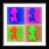 Seattle Pop Art Map 2 Fine Art Print