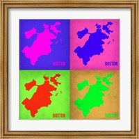 Boston Pop Art Map 1 Fine Art Print