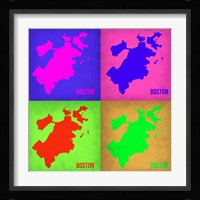 Boston Pop Art Map 1 Fine Art Print
