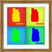 Minneapolis Pop Art Map 1 Fine Art Print