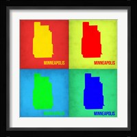 Minneapolis Pop Art Map 1 Fine Art Print