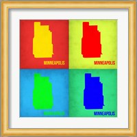 Minneapolis Pop Art Map 1 Fine Art Print