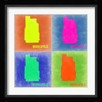 Minneapolis Pop Art Map 2 Fine Art Print