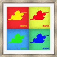 Memphis Pop Art Map 1 Fine Art Print