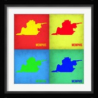 Memphis Pop Art Map 1 Fine Art Print