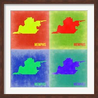 Memphis Pop Art Map 2 Fine Art Print