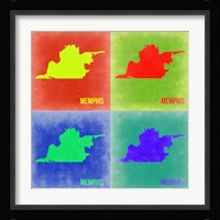Memphis Pop Art Map 2 Fine Art Print