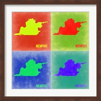 Memphis Pop Art Map 2 Fine Art Print