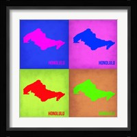 Honolulu Pop Art Map 1 Fine Art Print