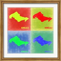Honolulu Pop Art Map 2 Fine Art Print