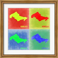 Honolulu Pop Art Map 2 Fine Art Print