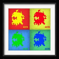 Austin Pop Art Map 1 Fine Art Print