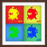 Austin Pop Art Map 1 Fine Art Print