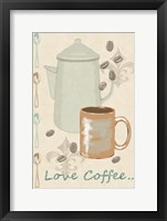 Love Coffee Framed Print
