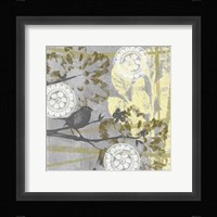 Serene Bird & Branch II Framed Print
