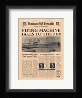 Flying Machine Takes to the Air! Framed Print