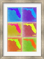 Florida Pop Art Map 2 Fine Art Print