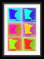 Minnesota Pop Art Map 2 Fine Art Print