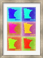 Minnesota Pop Art Map 2 Fine Art Print
