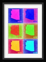 Arizona Pop Art Map 2 Fine Art Print