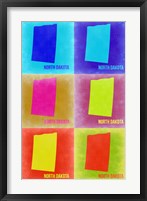 North Dakota Pop Art Map 2 Fine Art Print