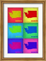 Washington Pop Art Map 1 Fine Art Print
