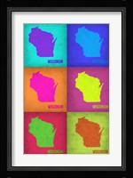 Wisconsin Pop Art Map 2 Fine Art Print