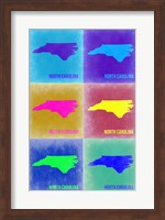 North Carolina Pop Art Map 2 Fine Art Print