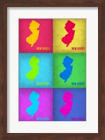 New Jersey Pop Art Map 1 Fine Art Print