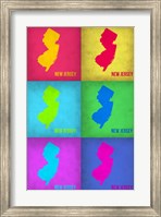 New Jersey Pop Art Map 1 Fine Art Print
