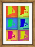 Rhode Island Pop Art Map 1 Fine Art Print