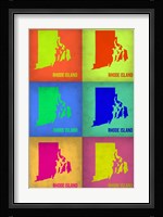 Rhode Island Pop Art Map 1 Fine Art Print