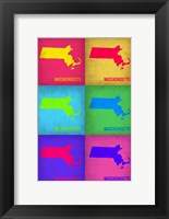 Massachusetts Pop Art Map 1 Fine Art Print
