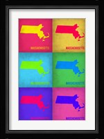 Massachusetts Pop Art Map 1 Fine Art Print