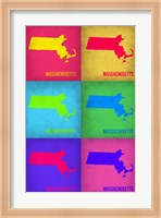 Massachusetts Pop Art Map 1 Fine Art Print