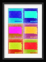 South Dakota Pop Art Map 2 Fine Art Print