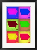 Iowa Pop Art Map 2 Fine Art Print