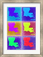 Louisiana Pop Art Map 2 Fine Art Print