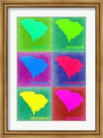 South Carolina Pop Art Map 2 Fine Art Print