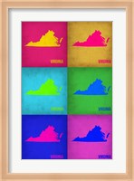 Virginia Pop Art Map 1 Fine Art Print