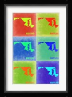 Maryland Pop Art Map 2 Fine Art Print
