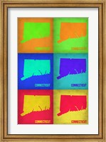 Connecticut Pop Art Map 1 Fine Art Print