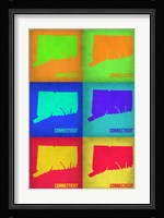 Connecticut Pop Art Map 1 Fine Art Print