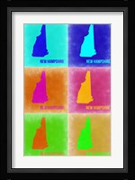 New Hampshire Pop Art Map 2 Fine Art Print