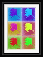 Alaska Pop Art Map 2 Fine Art Print