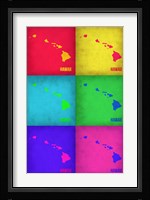 Hawaii Pop Art Map 1 Fine Art Print