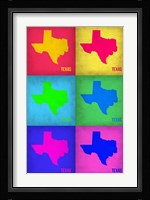 Texas Pop Art Map 1 Fine Art Print